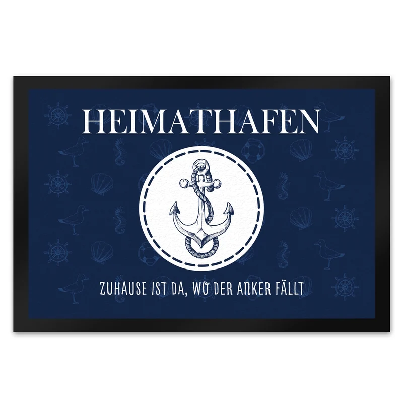 Heimathafen Zuhause ist da wo der Anker fällt Fußmatte