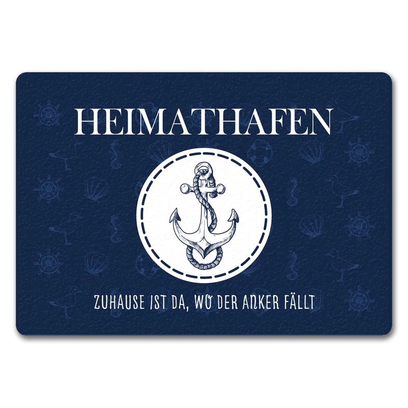 Heimathafen Zuhause ist da wo der Anker fällt Fußmatte