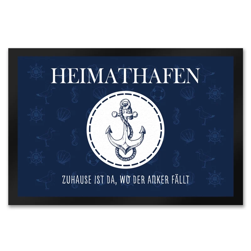 Heimathafen Zuhause ist da wo der Anker fällt Fußmatte