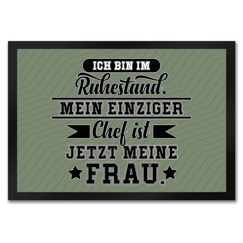 Rente Fußmatte in 35x50 cm ein dekorativer Fußabtreter für deine Wohnungstür