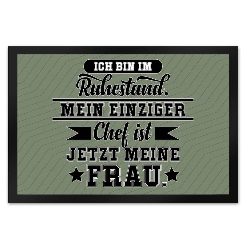 Rente Fußmatte in 35x50 cm ein dekorativer Fußabtreter für deine Wohnungstür