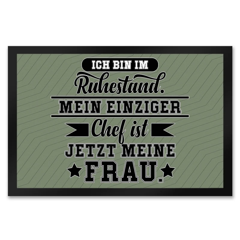 Rente Fußmatte in 35x50 cm ein dekorativer Fußabtreter für deine Wohnungstür