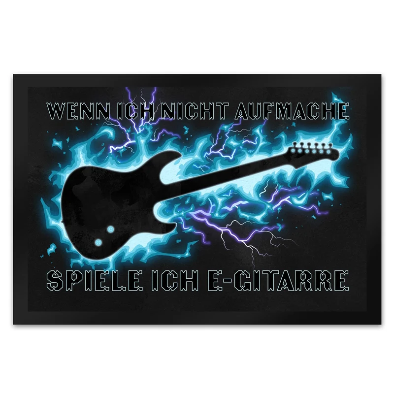 Wenn ich nicht aufmache, spiele ich E-Gitarre Fußmatte für Gitarristen