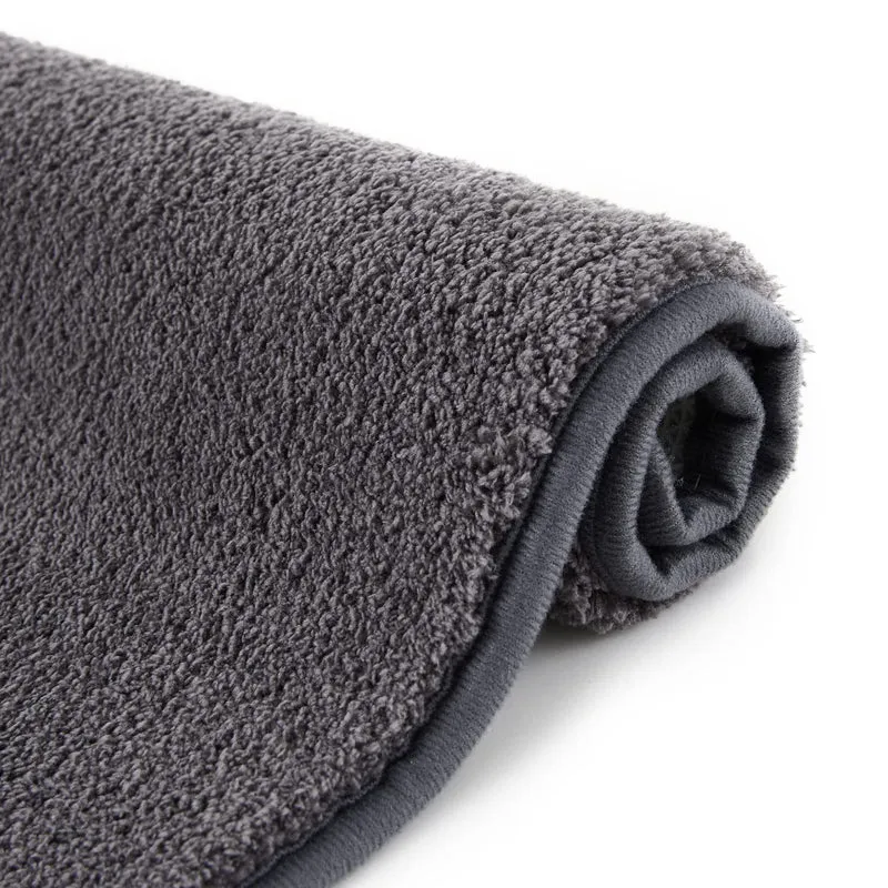 Tappetino da bagno in microfibra di qualità alberghiera GARVEE, antiscivolo, grigio scuro, 40x60 cm
