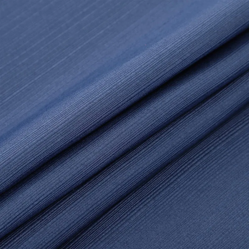 Tenda da doccia GARVEE blu navy a righe, leggera, lavabile, di qualità alberghiera, 183x198 cm, in morbido lino, blu scuro, accessorio da bagno testurizzato