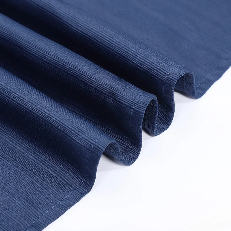 Tenda da doccia GARVEE con strisce testurizzate, lavabile, resistente alla muffa, effetto lino, blu navy, 183x213 cm, qualità alberghiera, bagno