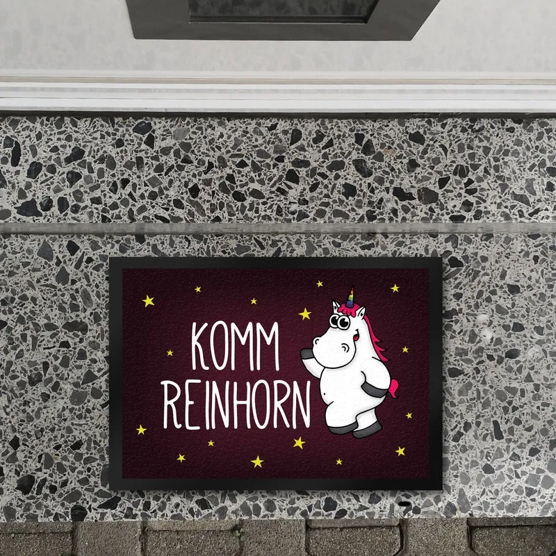 Komm Reinhorn Fußmatte mit Einhorn Motiv