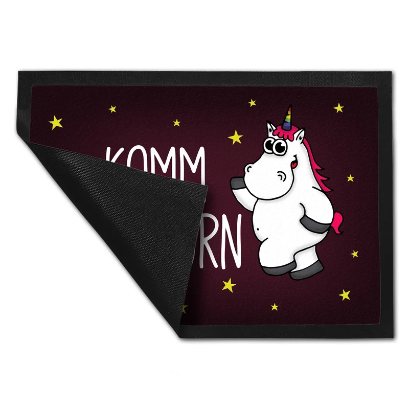 Komm Reinhorn Fußmatte mit Einhorn Motiv