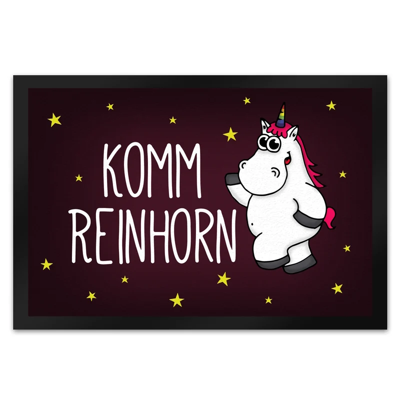 Komm Reinhorn Fußmatte mit Einhorn Motiv