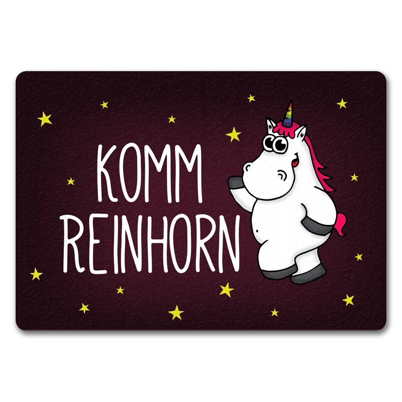 Komm Reinhorn Fußmatte mit Einhorn Motiv