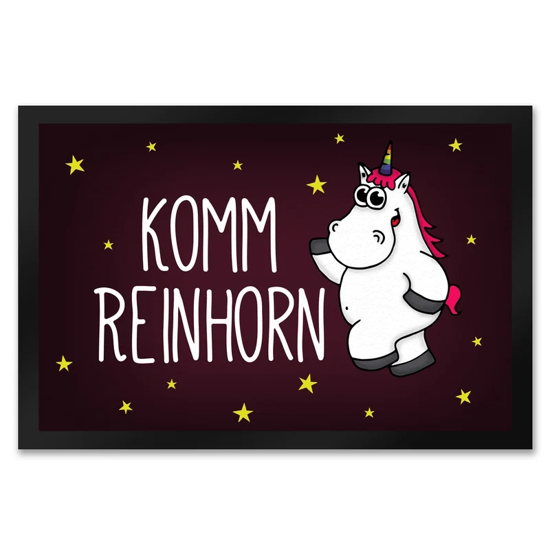 Komm Reinhorn Fußmatte mit Einhorn Motiv