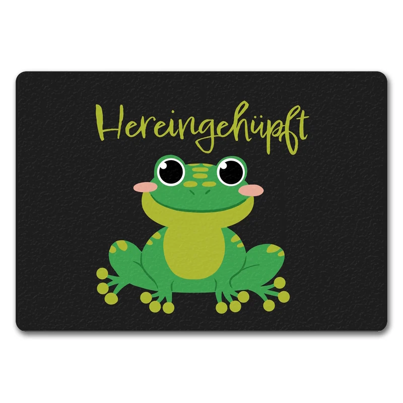 Hereingehüpft Fußmatte mit süßem Frosch