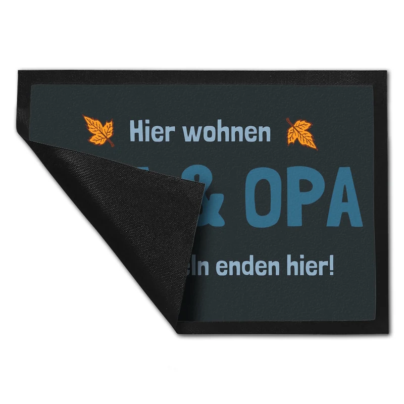 Hier wohnen Oma & Opa - Elternregeln enden hier! Fußmatte