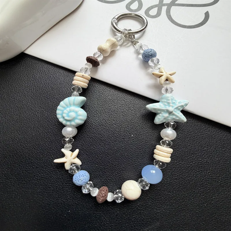 Beach-Themed Beaded Keychain Stornfield
