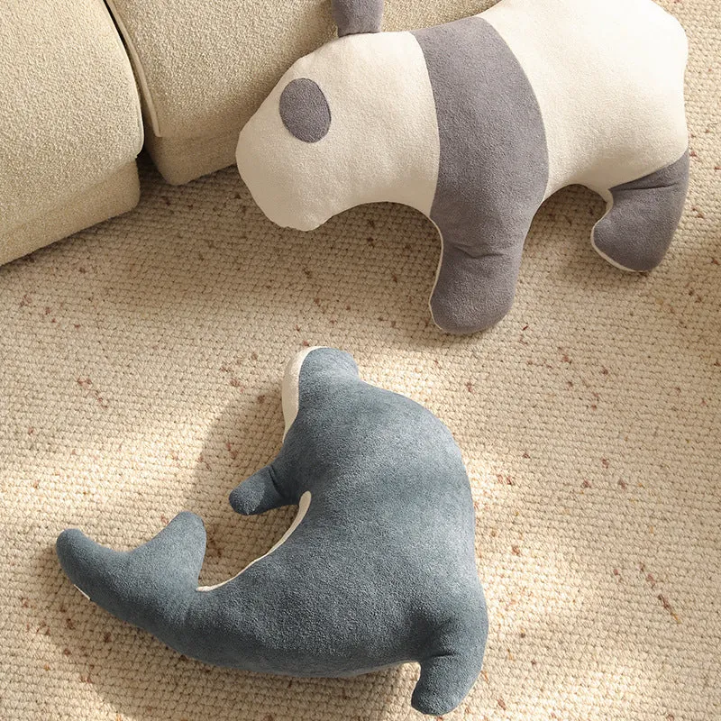 Delfinförmiges Komfort-Kuschelkissen aus weichem Plüsch mit ergonomischer Kontur Karnz
