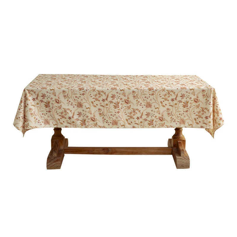 Beschichtete Tischdecke im Vintage-Blumenmuster aus Baumwollmischung Karnz