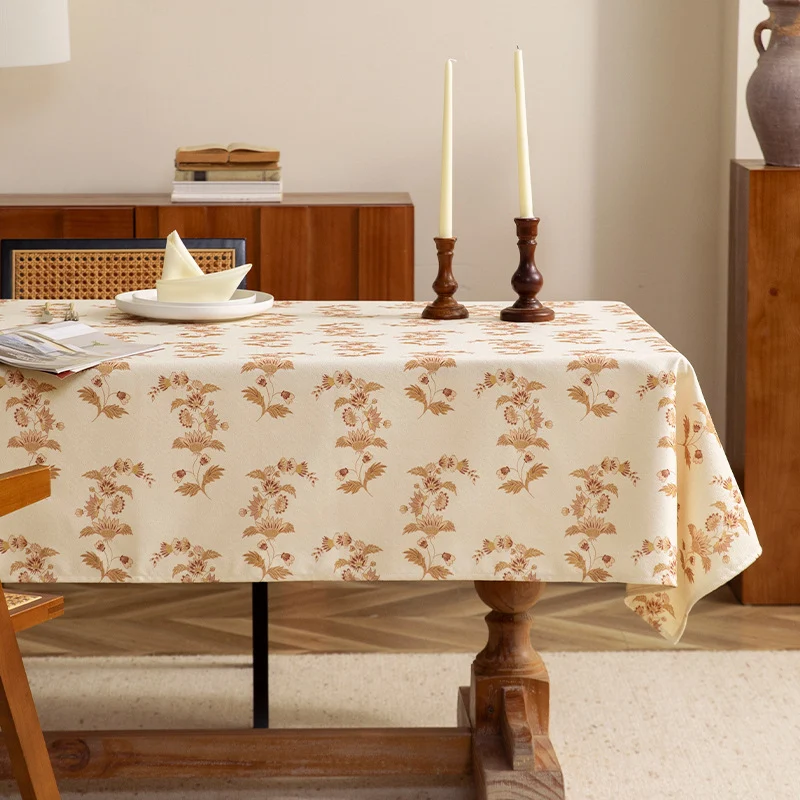 Beschichtete Tischdecke im Vintage-Blumenmuster aus Baumwollmischung Karnz