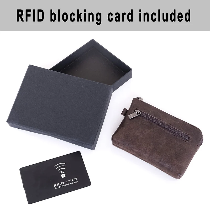 Compact Leather Zippered Cardholder Stornfield