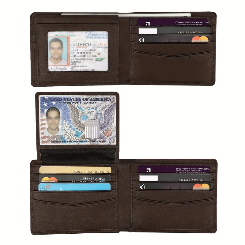 Spacious Multi-Card Leather Wallet Stornfield