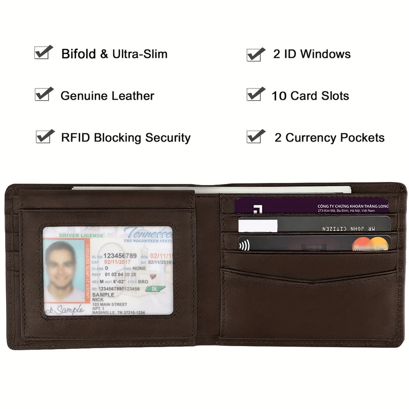 Spacious Multi-Card Leather Wallet Stornfield