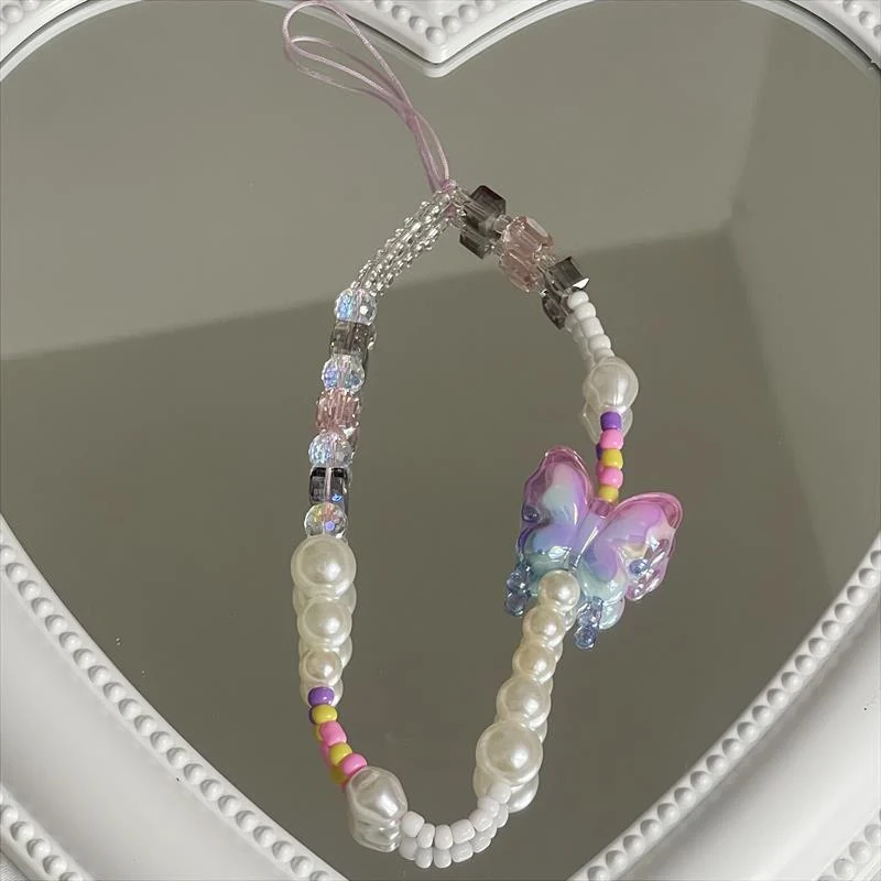 Perlen Schmetterlings Charm Armband Karnz