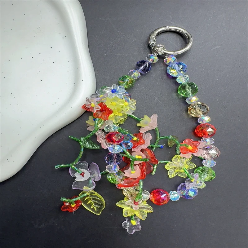 Künstlerischer Blumen Charm Schlüsselanhänger Karnz