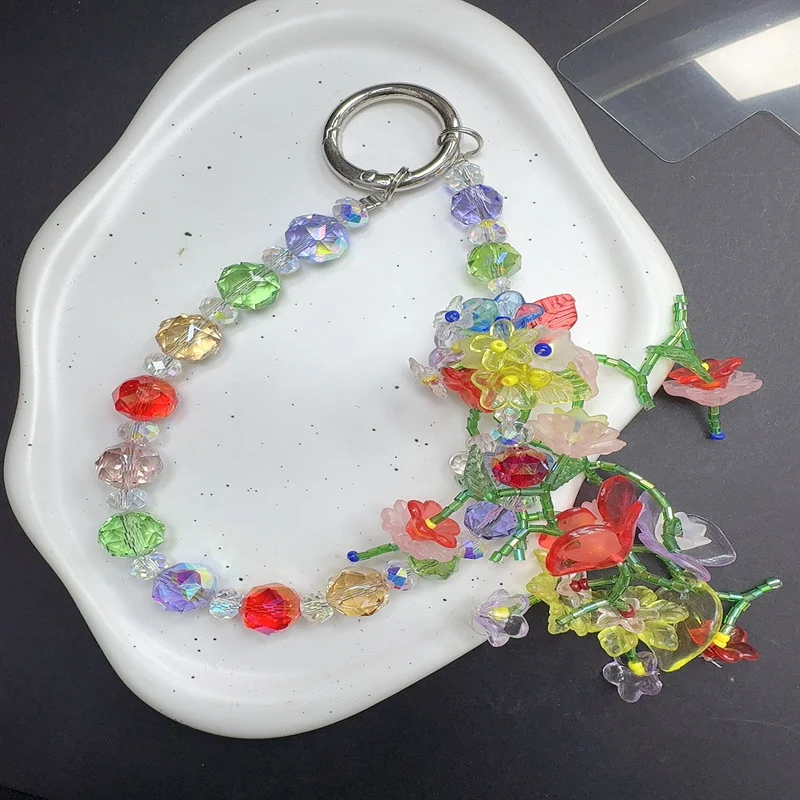 Künstlerischer Blumen Charm Schlüsselanhänger Karnz