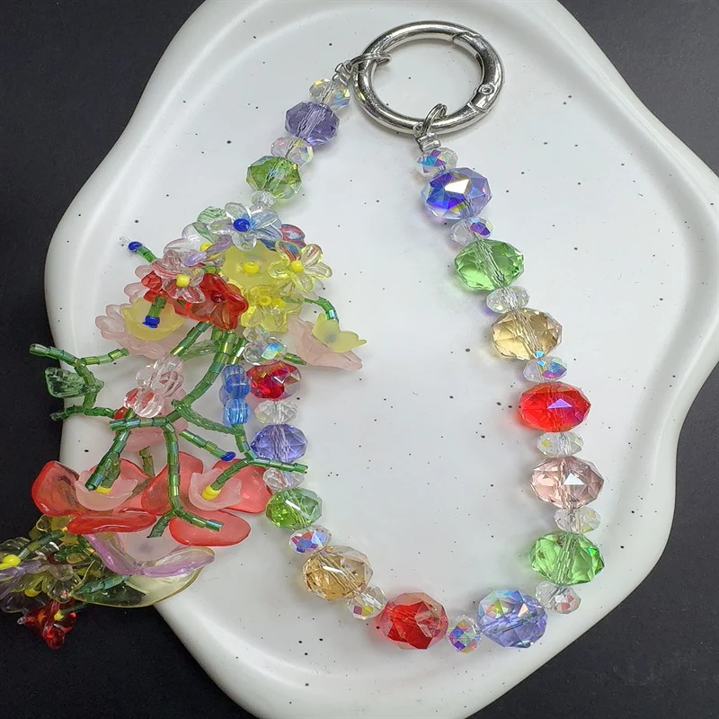 Künstlerischer Blumen Charm Schlüsselanhänger Karnz