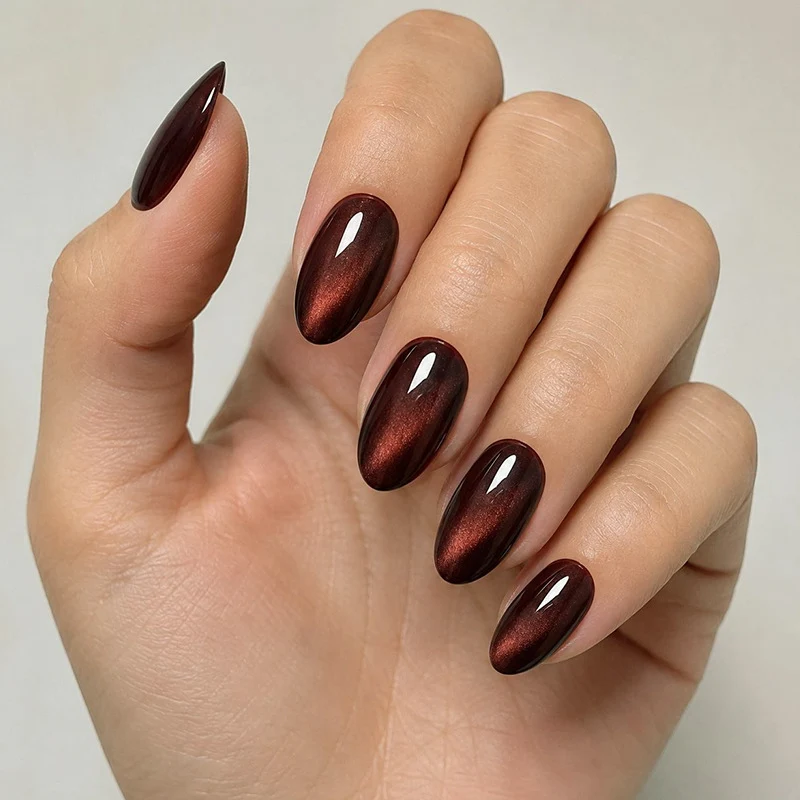 Premium Glänzende Mandelförmige Nagelkunst Karnz