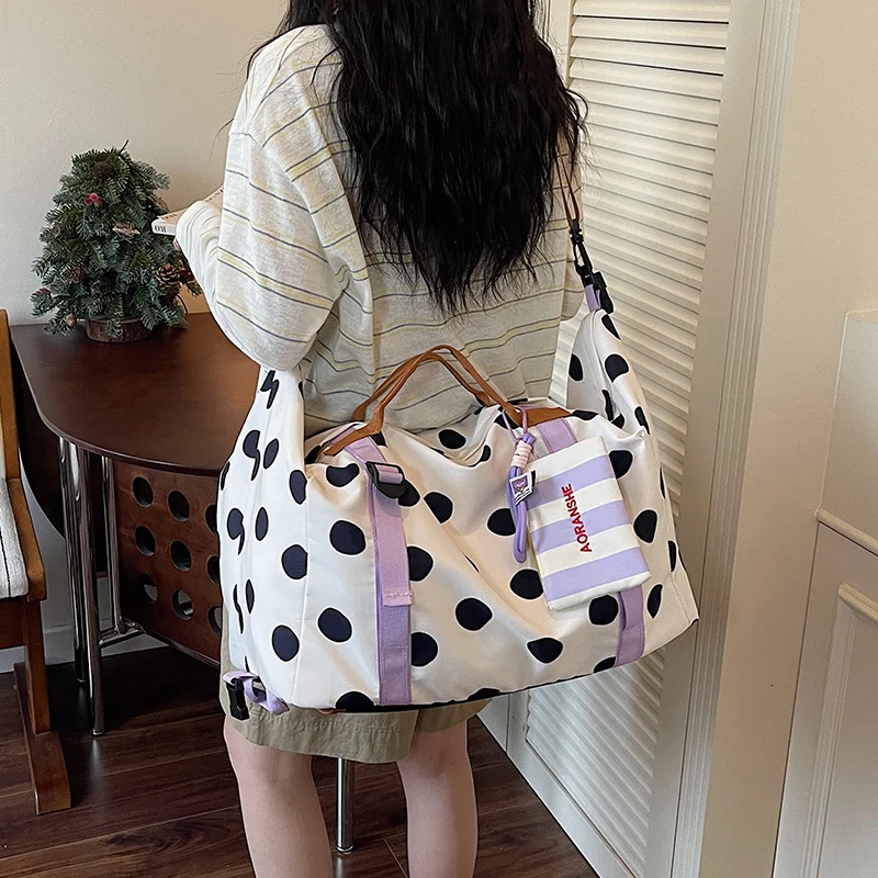 Stylish Polka Dot Travel Duffle Bag Stornfield