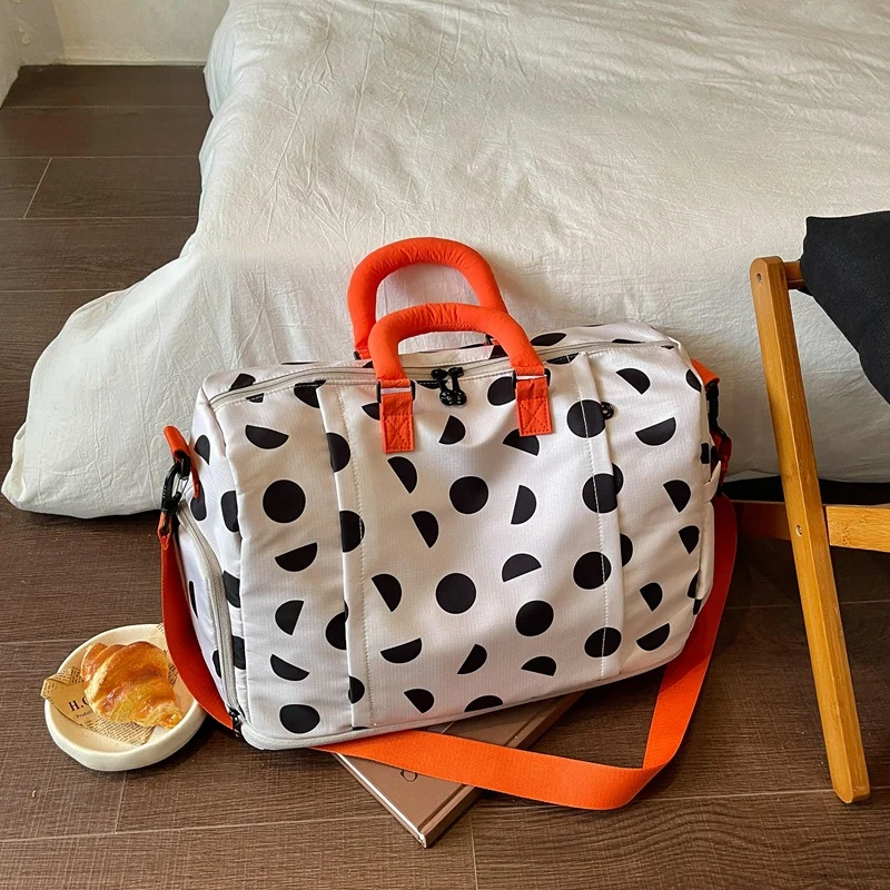 Stylish Polka Dot Overnight Duffle Bag Stornfield