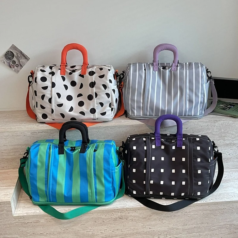 Stylish Polka Dot Overnight Duffle Bag Stornfield