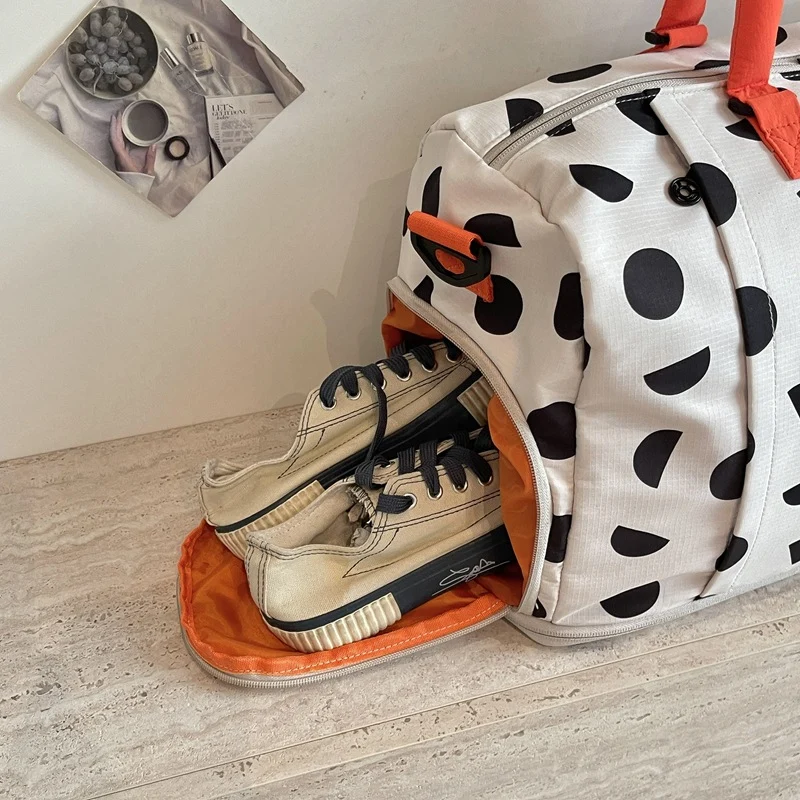 Stylish Polka Dot Overnight Duffle Bag Stornfield