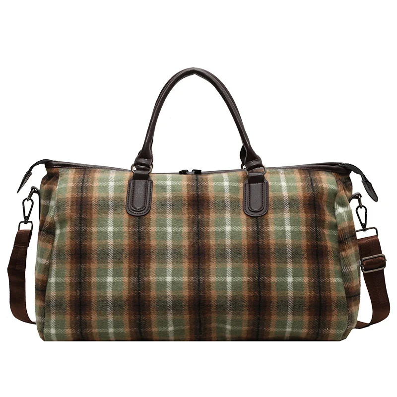 Stylish Plaid Travel Duffel Bag Stornfield