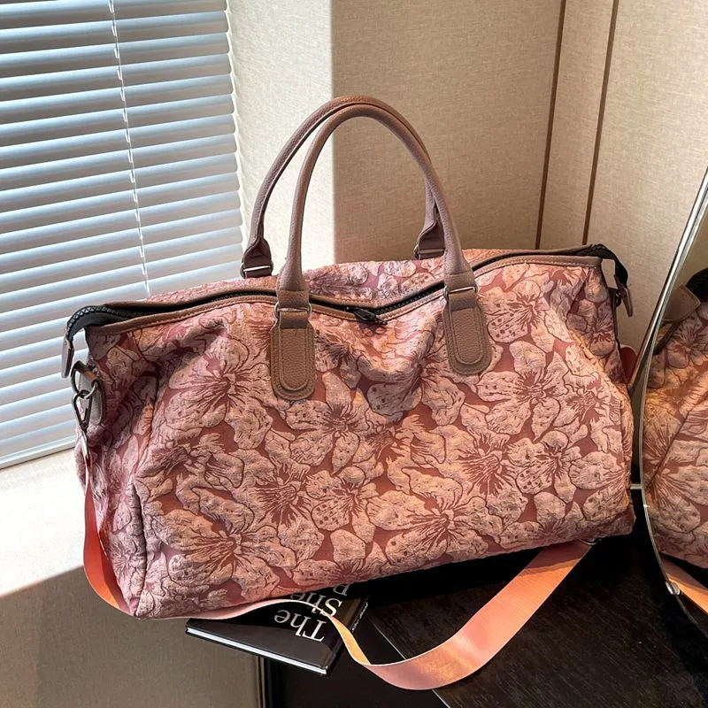 Stylish Floral Print Travel Duffel Bag Stornfield