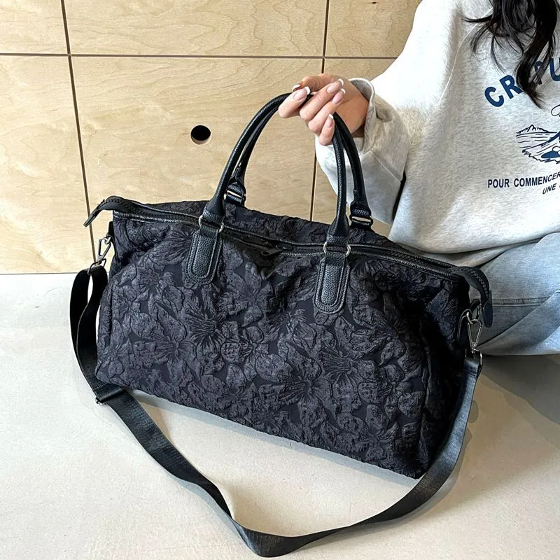 Stylish Floral Print Travel Duffel Bag Stornfield