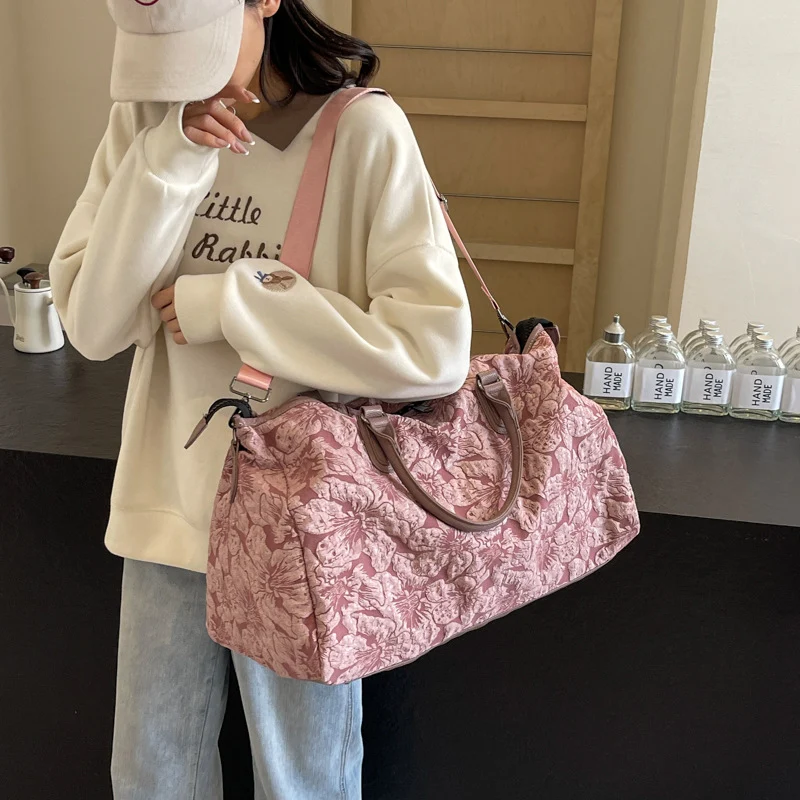 Stylish Floral Print Travel Duffel Bag Stornfield