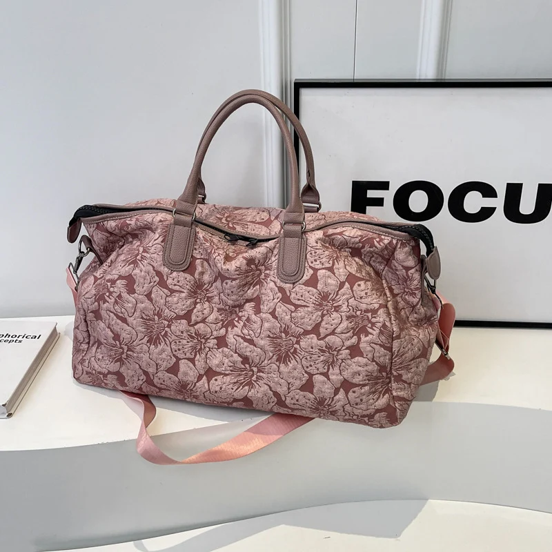 Stylish Floral Print Travel Duffel Bag Stornfield