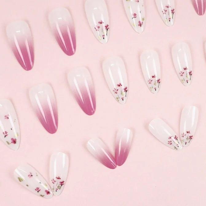 Premium Floral Acryl Nagelverstärkungen Karnz