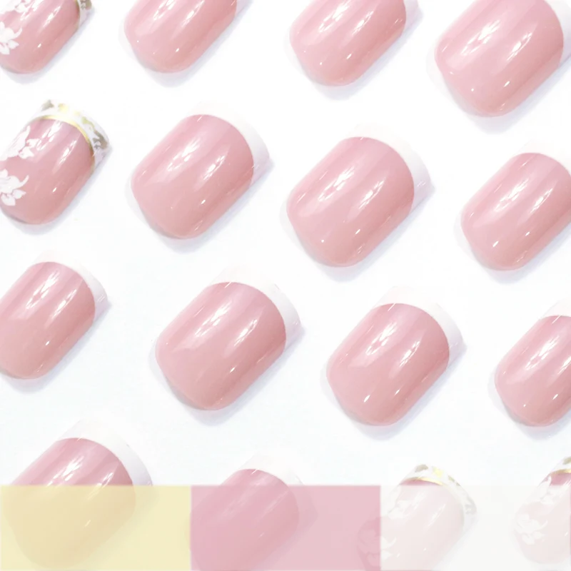 Premium Elegante Französische Spitze Acryl Nagelverstärkungen Karnz