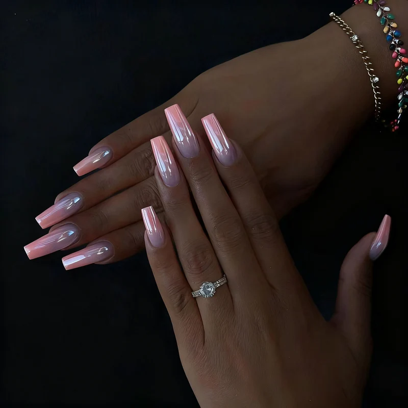 Glossy Ombre Nail Enhancements Stornfield