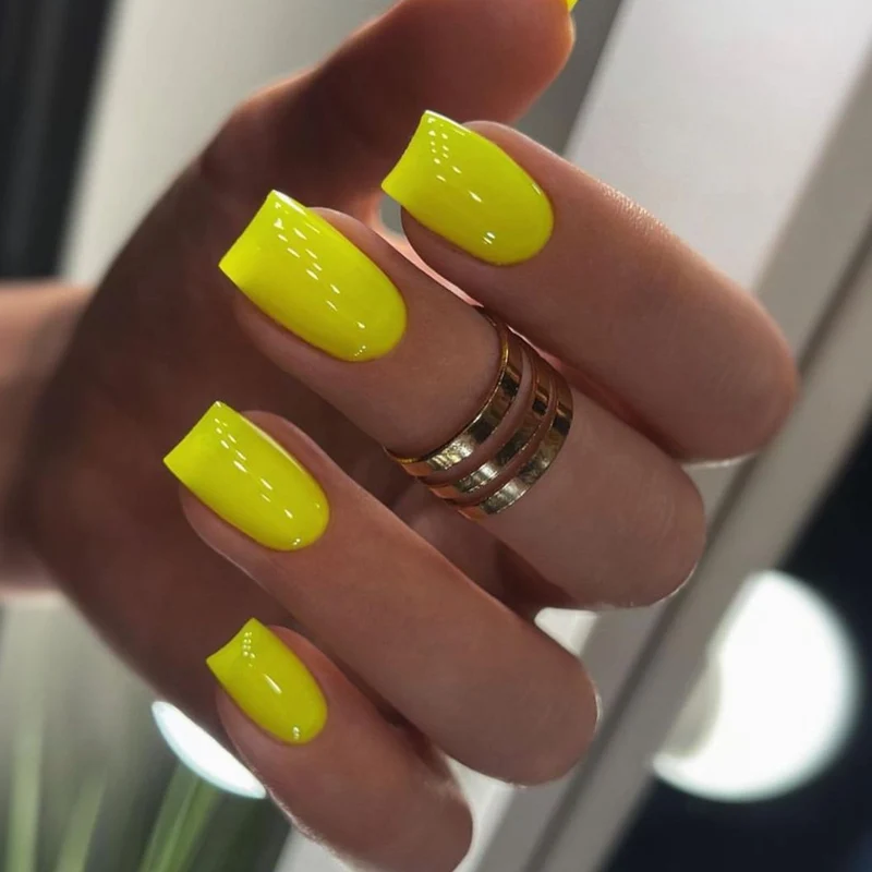 Glossy Neon Nail Enhancements Stornfield