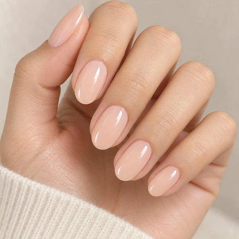 Glossy Natural Nail Enhancements Stornfield