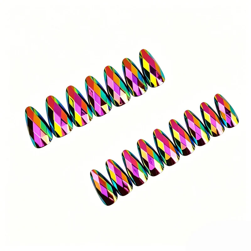 Glossy Jewel-Patterned Nail Art Stornfield
