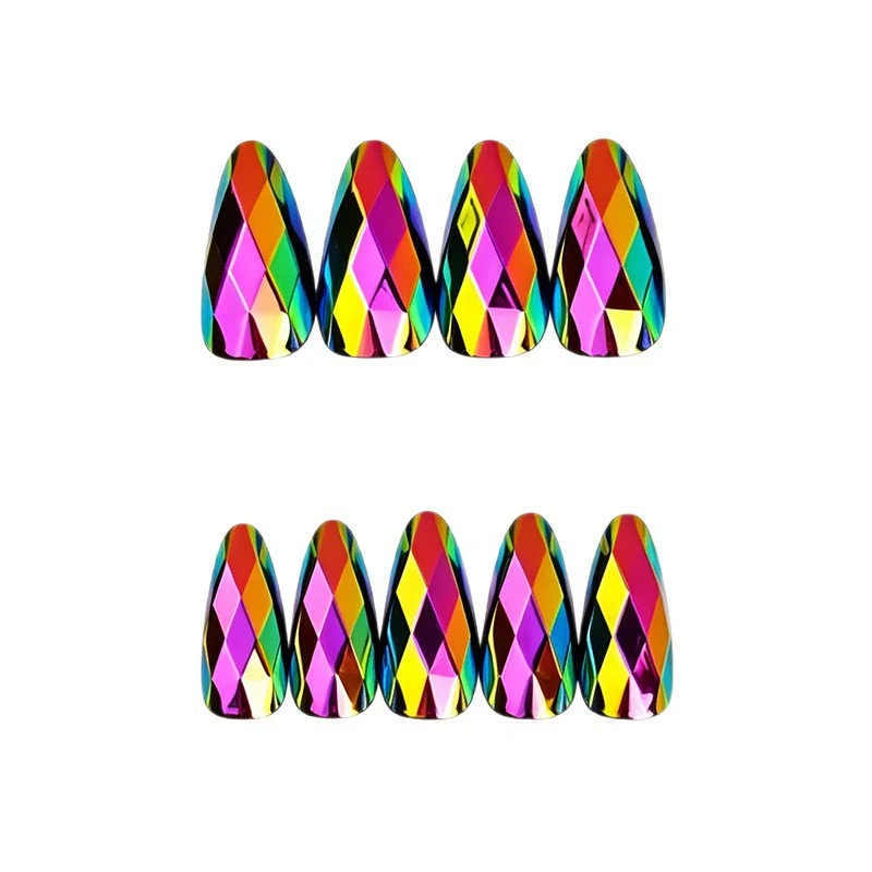 Glossy Jewel-Patterned Nail Art Stornfield