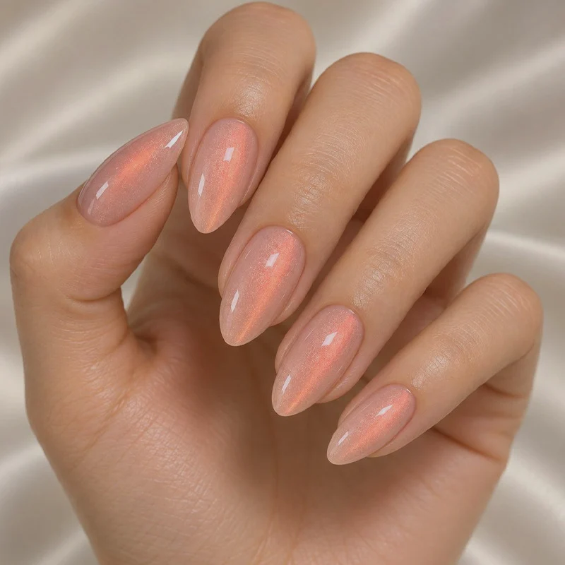 Glossy Almond-Shaped Press-On Nail Set Stornfield