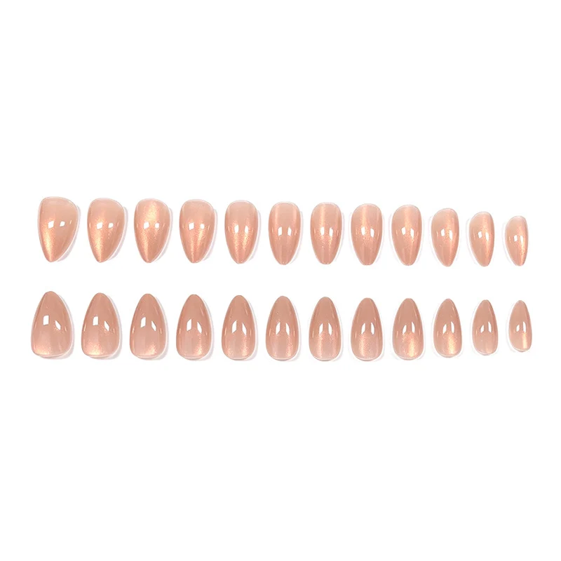Glossy Almond-Shaped Press-On Nail Set Stornfield