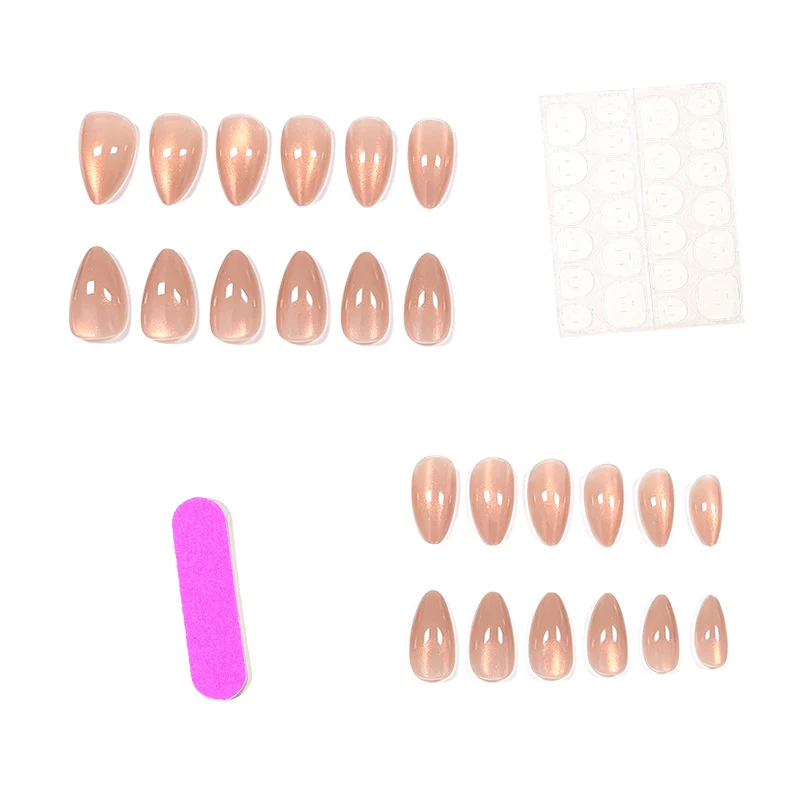 Glossy Almond-Shaped Press-On Nail Set Stornfield