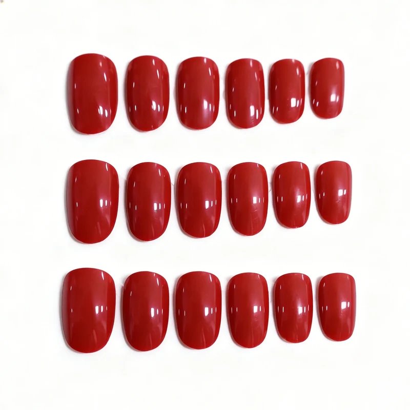 Glossy Almond Shaped Nail Extensions Stornfield