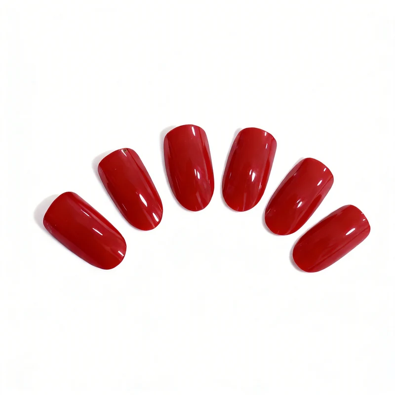 Glossy Almond Shaped Nail Extensions Stornfield